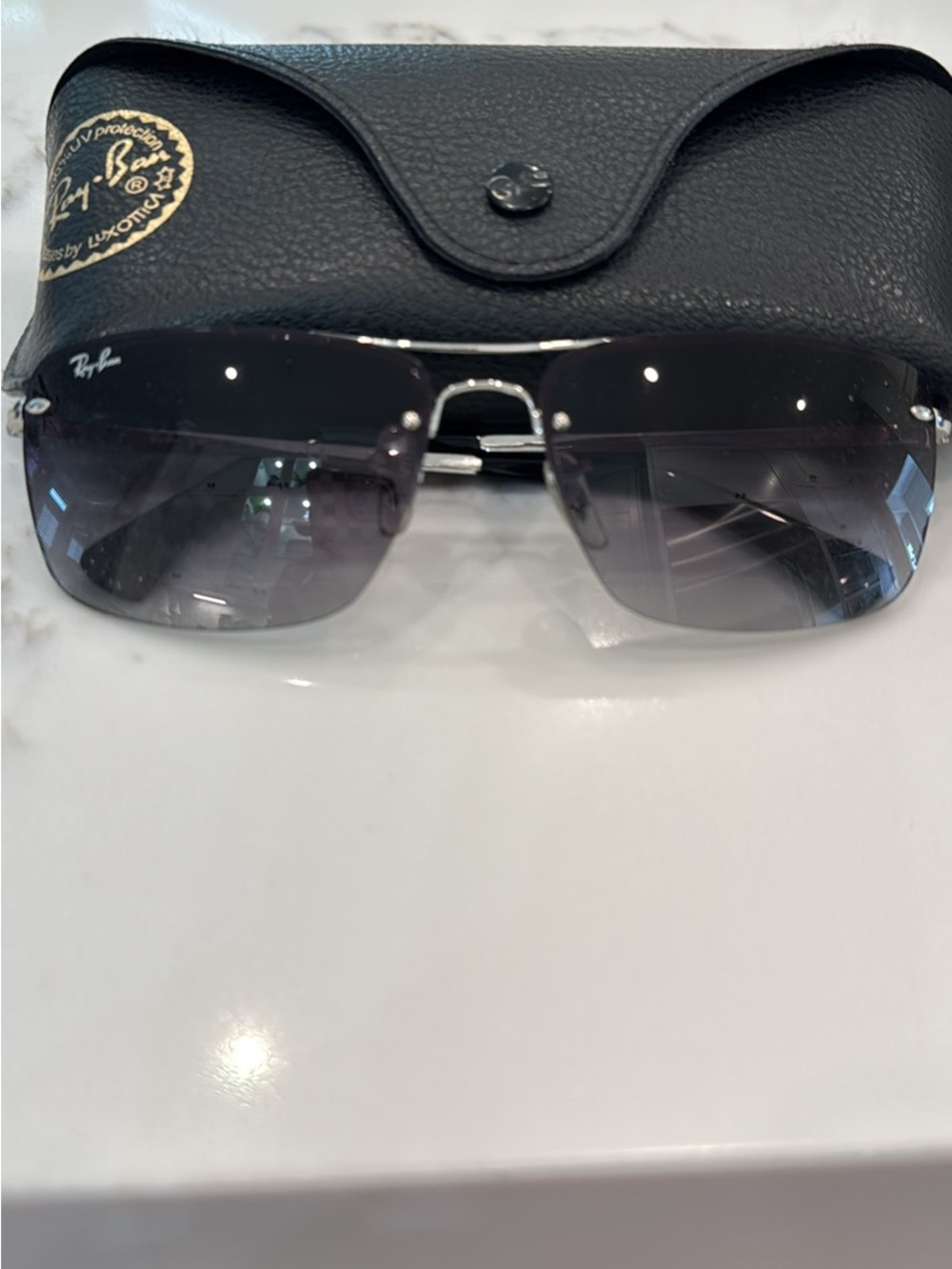 Ray-Ban Silver Frame with Black Gradient Lenses Women's Sunglasses
